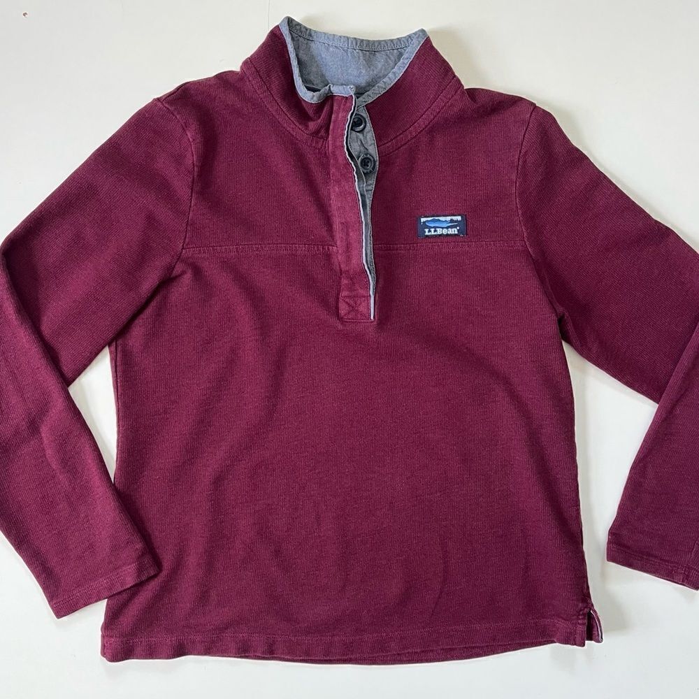 L.L Bean Soft Cotton Rugby Sweater Small Petite